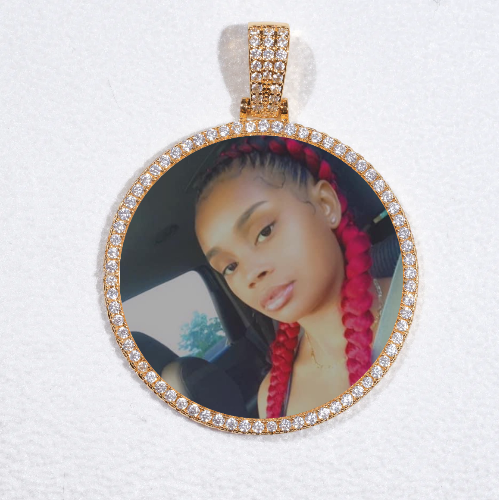 MEDIUM 3D CIRCLE CUSTOM PICTURE PENDANT