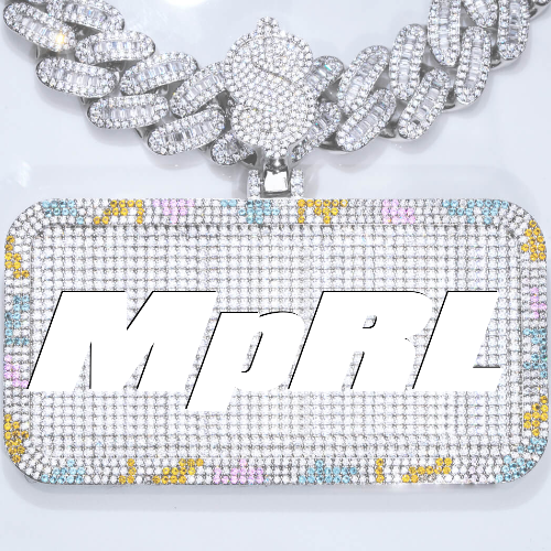 CUSTOM LETTER NECKLACE 3D COLORFUL SQUARE
