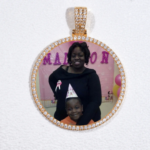 MEDIUM 3D CIRCLE CUSTOM PICTURE PENDANT