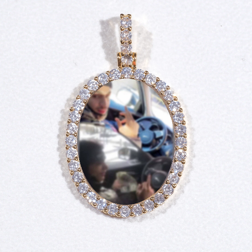 3D Oval Custom Picture Pendant