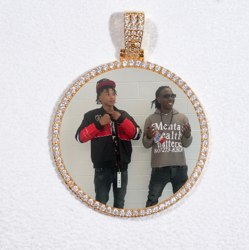 MEDIUM 3D CIRCLE CUSTOM PICTURE PENDANT