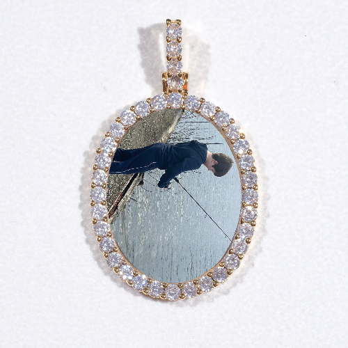 3D Oval Custom Picture Pendant