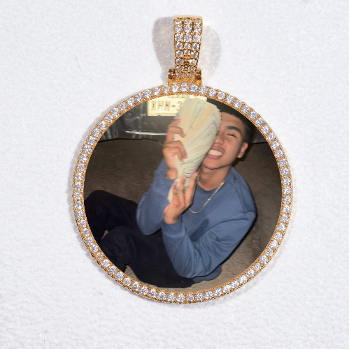 MEDIUM 3D CIRCLE CUSTOM PICTURE PENDANT