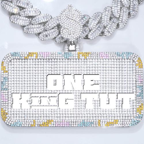 CUSTOM LETTER NECKLACE 3D COLORFUL SQUARE
