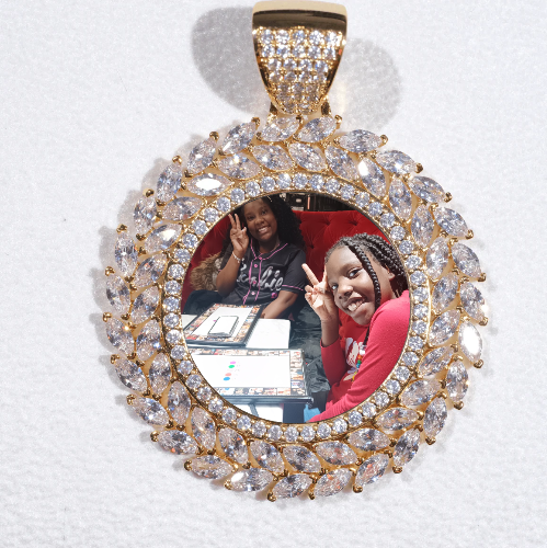 Large 3D Wheat Ear Custom Picture Pendant