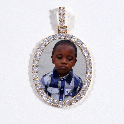 3D Oval Custom Picture Pendant