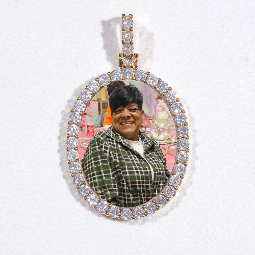 3D Oval Custom Picture Pendant
