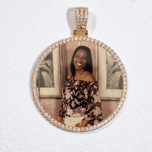 MEDIUM 3D CIRCLE CUSTOM PICTURE PENDANT