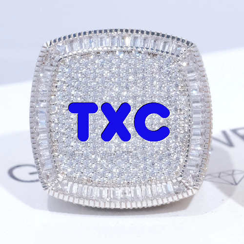 CUSTOM LETTER 3D ICED RING