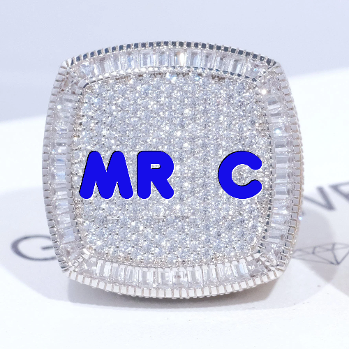 CUSTOM LETTER 3D ICED RING