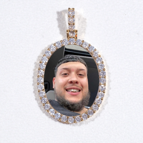3D Oval Custom Picture Pendant