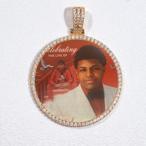 MEDIUM 3D CIRCLE CUSTOM PICTURE PENDANT