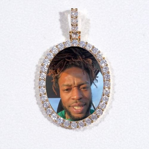 3D Oval Custom Picture Pendant