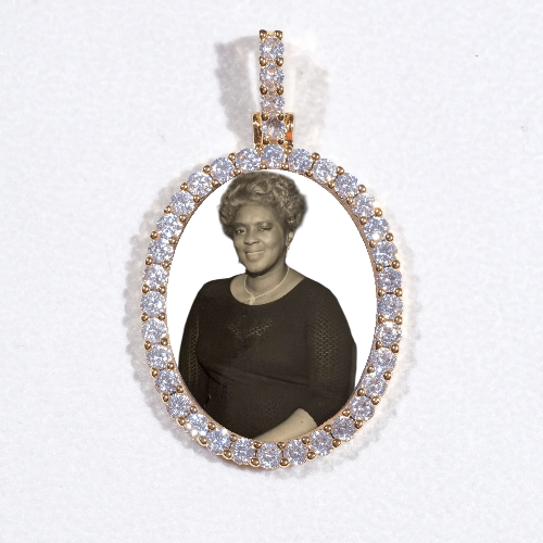 3D Oval Custom Picture Pendant