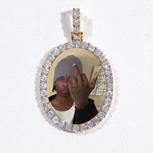 3D Oval Custom Picture Pendant