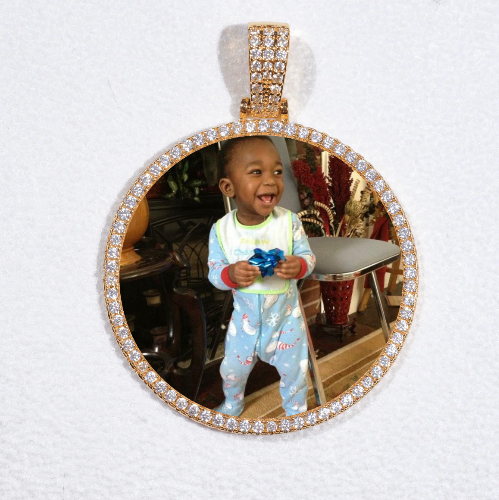MEDIUM 3D CIRCLE CUSTOM PICTURE PENDANT