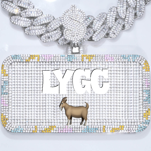 CUSTOM LETTER NECKLACE 3D COLORFUL SQUARE