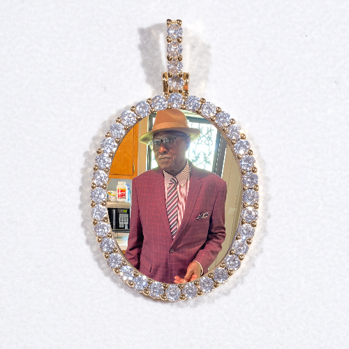 3D Oval Custom Picture Pendant