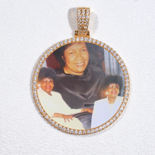 MEDIUM 3D CIRCLE CUSTOM PICTURE PENDANT