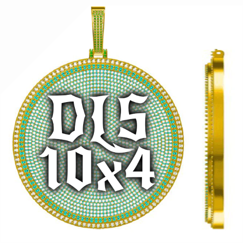 CUSTOM LETTER NECKLACE 3D BIG DISC