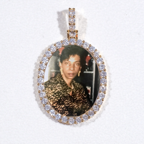 3D Oval Custom Picture Pendant