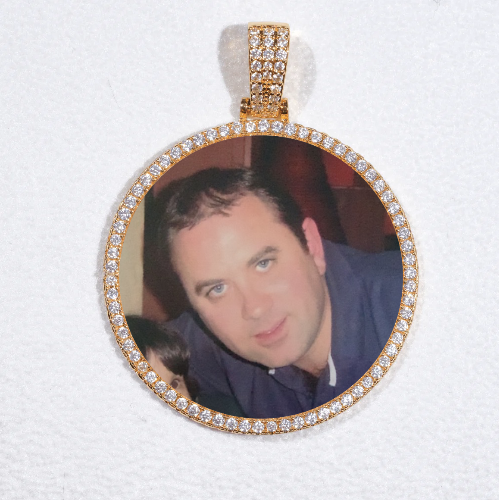MEDIUM 3D CIRCLE CUSTOM PICTURE PENDANT
