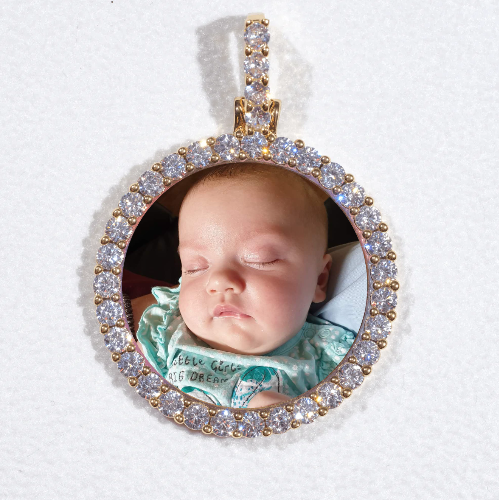 3D CIRCLE CUSTOM PICTURE PENDANT SMALL SIZE