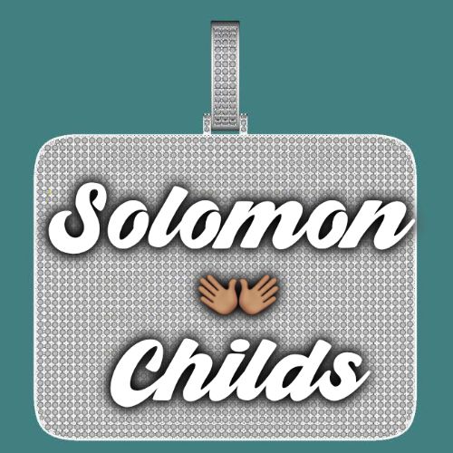 CUSTOM LETTER NECKLACE 3D BIG SQUARE