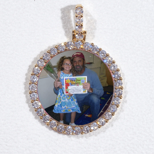 3D CIRCLE CUSTOM PICTURE PENDANT SMALL SIZE