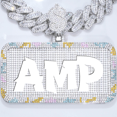 CUSTOM LETTER NECKLACE 3D COLORFUL SQUARE
