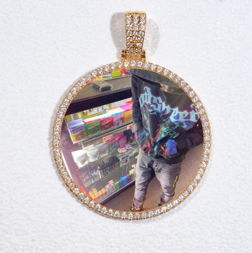 MEDIUM 3D CIRCLE CUSTOM PICTURE PENDANT
