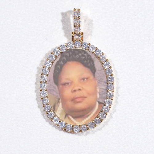 3D Oval Custom Picture Pendant