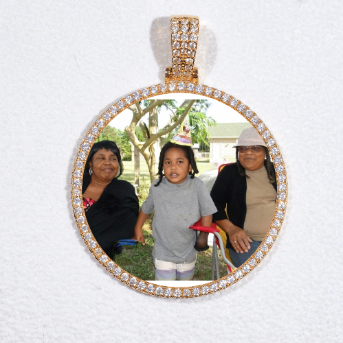 MEDIUM 3D CIRCLE CUSTOM PICTURE PENDANT
