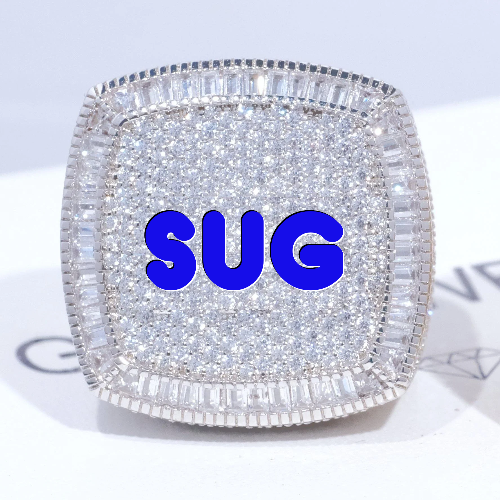 CUSTOM LETTER 3D ICED RING