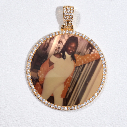 MEDIUM 3D CIRCLE CUSTOM PICTURE PENDANT