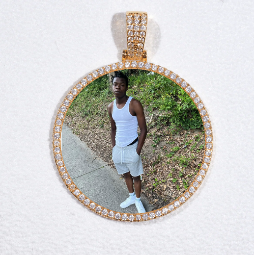 MEDIUM 3D CIRCLE CUSTOM PICTURE PENDANT
