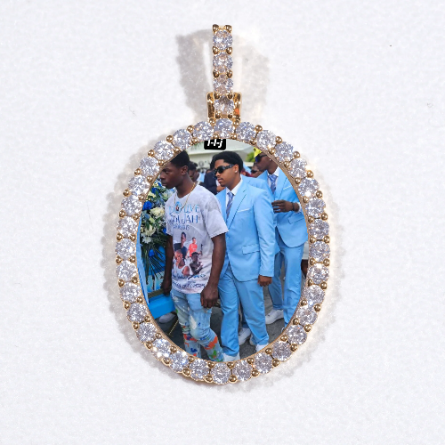 3D Oval Custom Picture Pendant