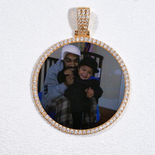MEDIUM 3D CIRCLE CUSTOM PICTURE PENDANT