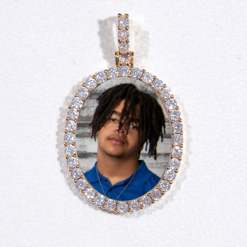 3D Oval Custom Picture Pendant