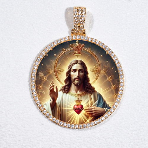 MEDIUM 3D CIRCLE CUSTOM PICTURE PENDANT