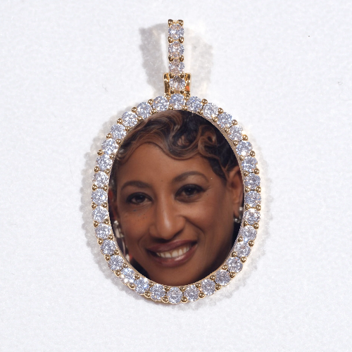 3D Oval Custom Picture Pendant