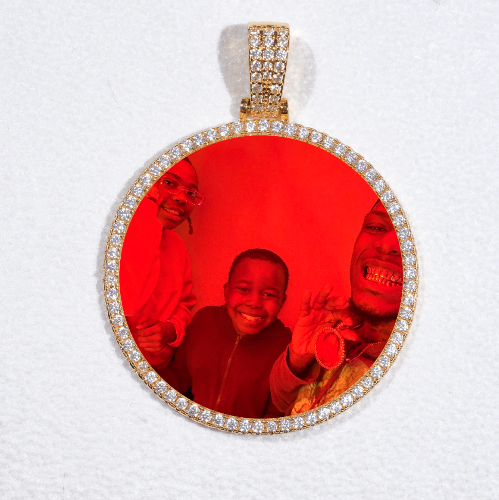 MEDIUM 3D CIRCLE CUSTOM PICTURE PENDANT