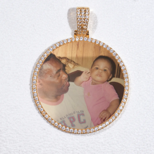 MEDIUM 3D CIRCLE CUSTOM PICTURE PENDANT