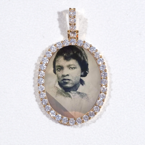 3D Oval Custom Picture Pendant