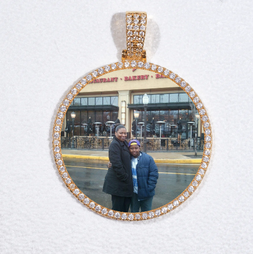 MEDIUM 3D CIRCLE CUSTOM PICTURE PENDANT