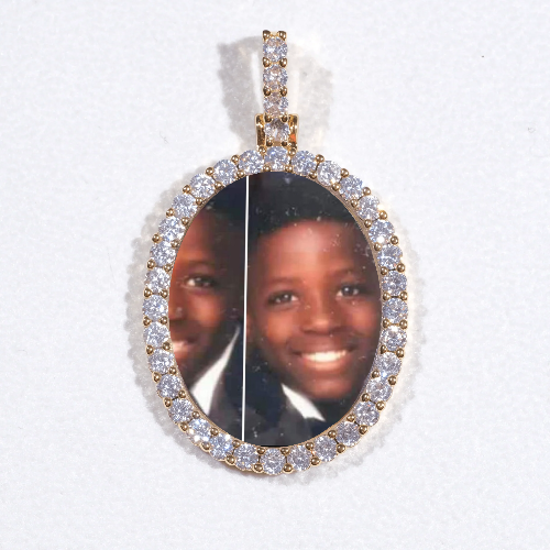 3D Oval Custom Picture Pendant