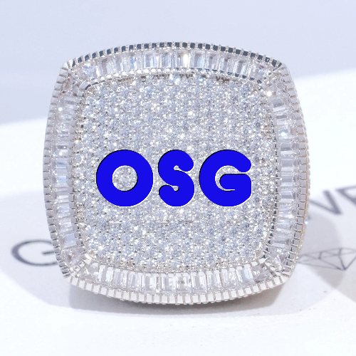 CUSTOM LETTER 3D ICED RING