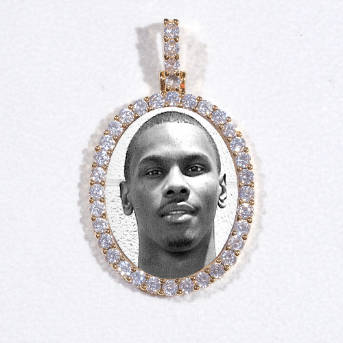 3D Oval Custom Picture Pendant