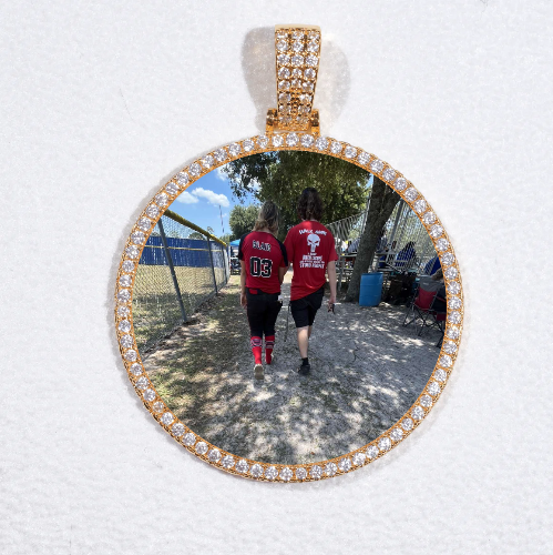MEDIUM 3D CIRCLE CUSTOM PICTURE PENDANT
