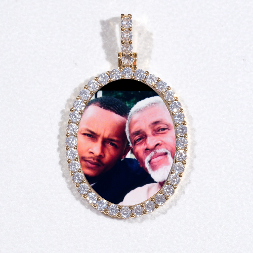 3D Oval Custom Picture Pendant
